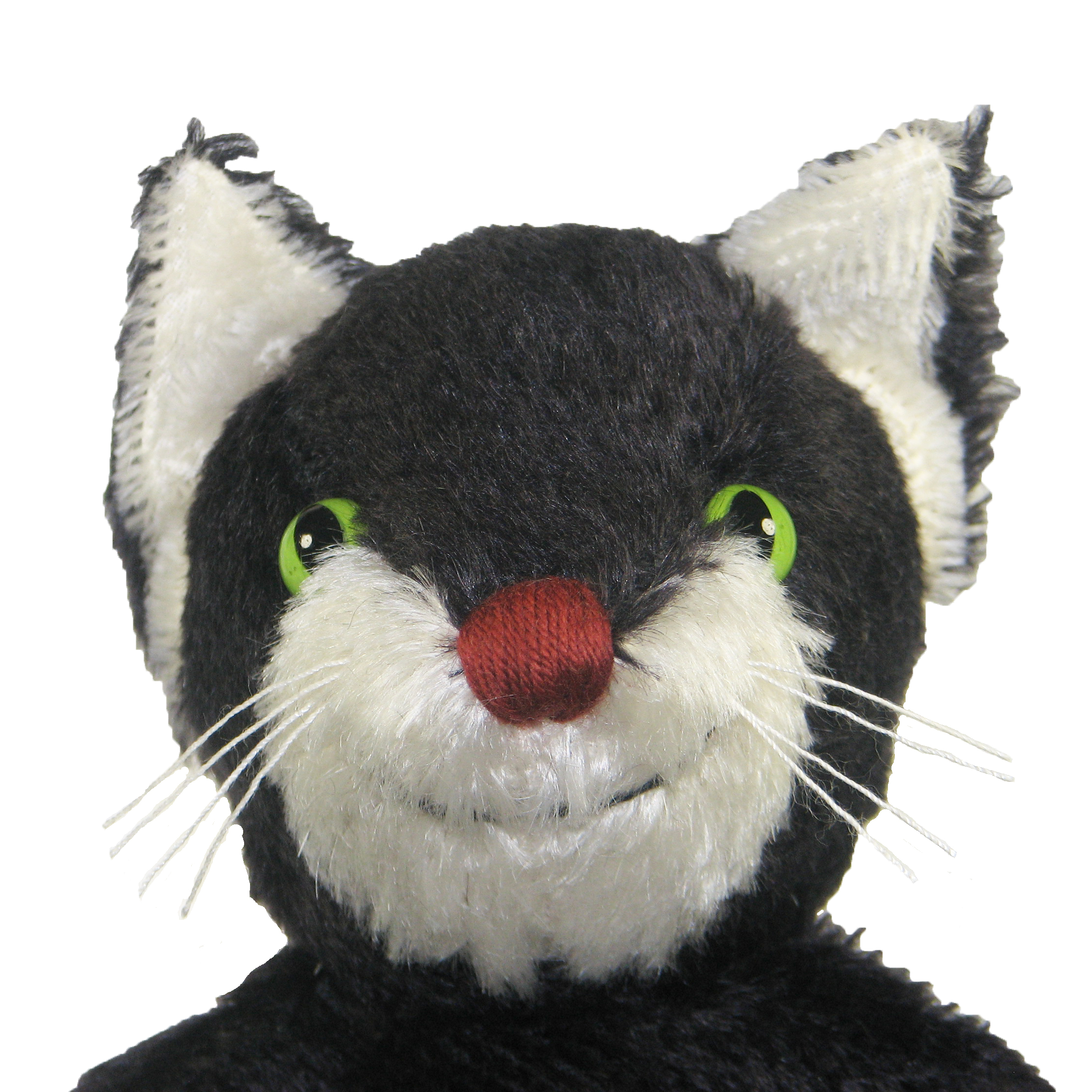 Hand puppet black cat - made of natural material - by Kallisto