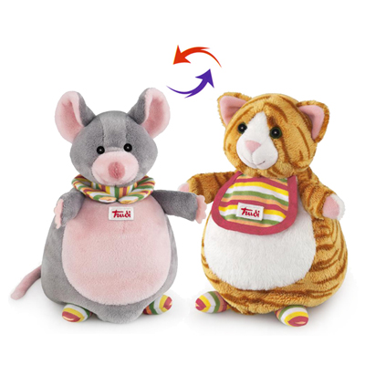 Cat/Mouse - reversible dual puppet - by Trudi