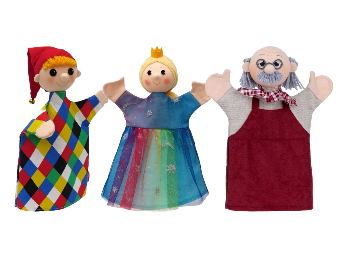 munabo Kasperlepuppen Kasper, Prinzessin Regenbogen und Großvater