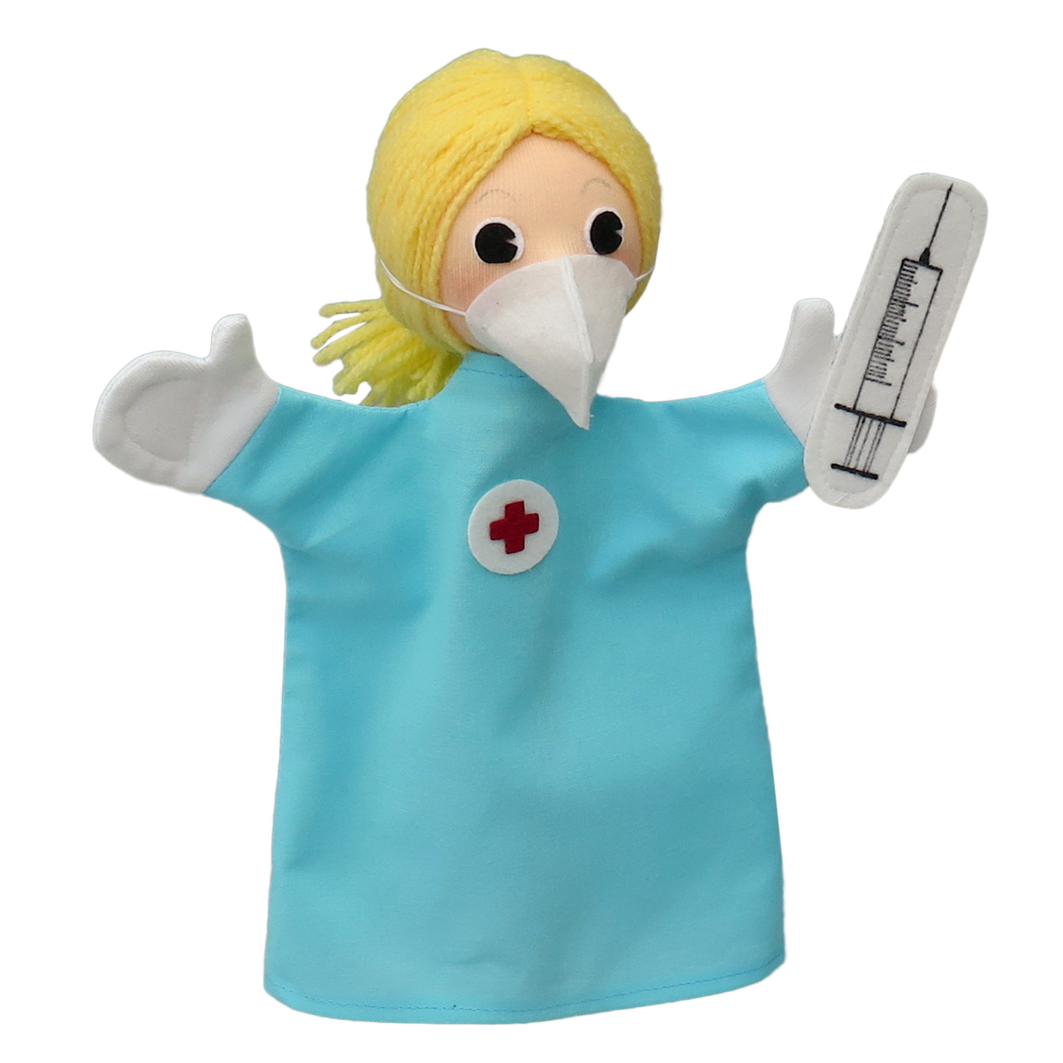 Hand puppet nurse - Czech handicraft