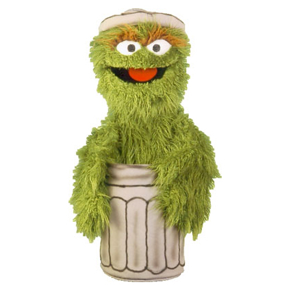 Living Puppets hand puppet Oscar the grouch large