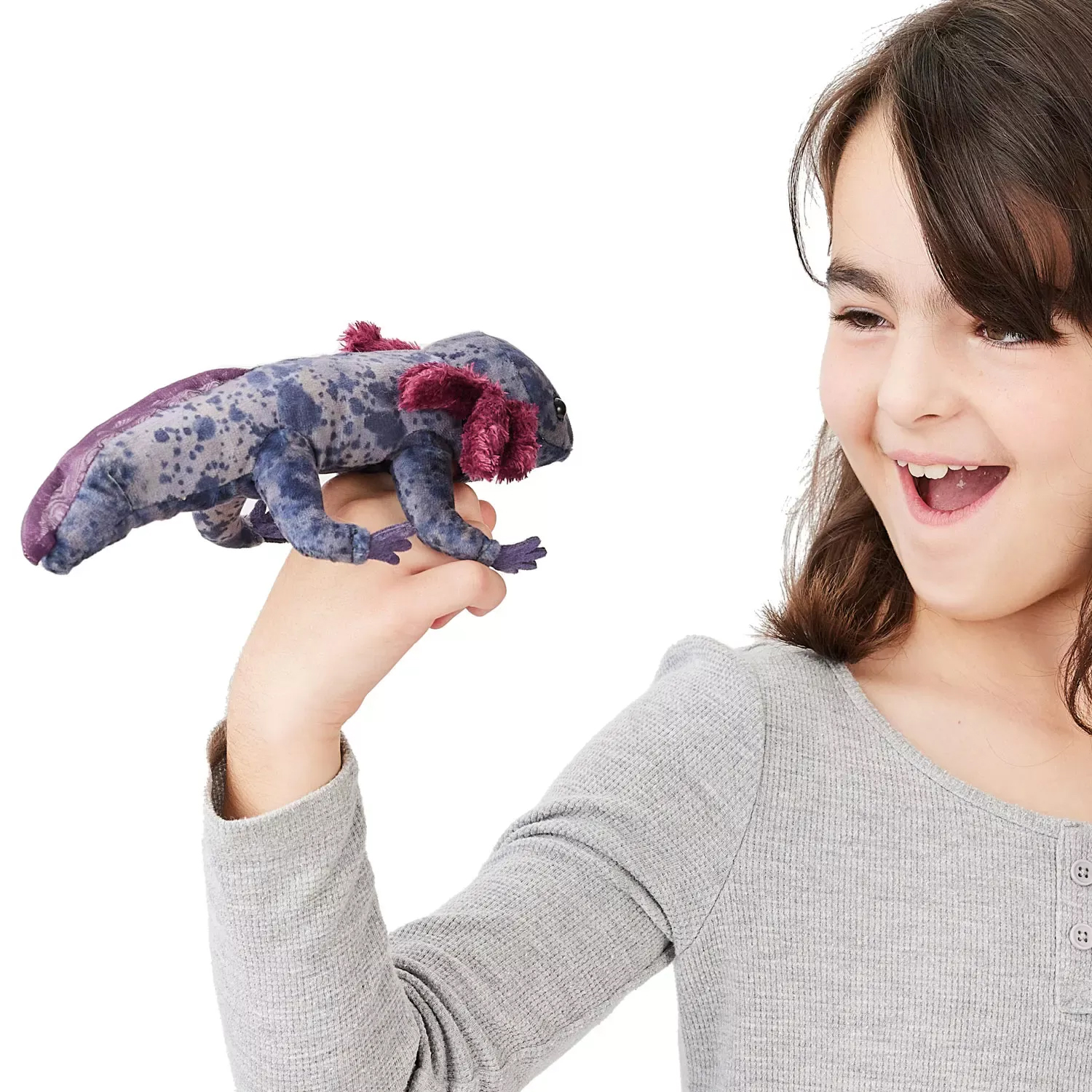 Folkmanis Large Axolotl, Black Finger Puppet Folkmanis Large Axolotl, Black Finger Puppet - Produktbild 3