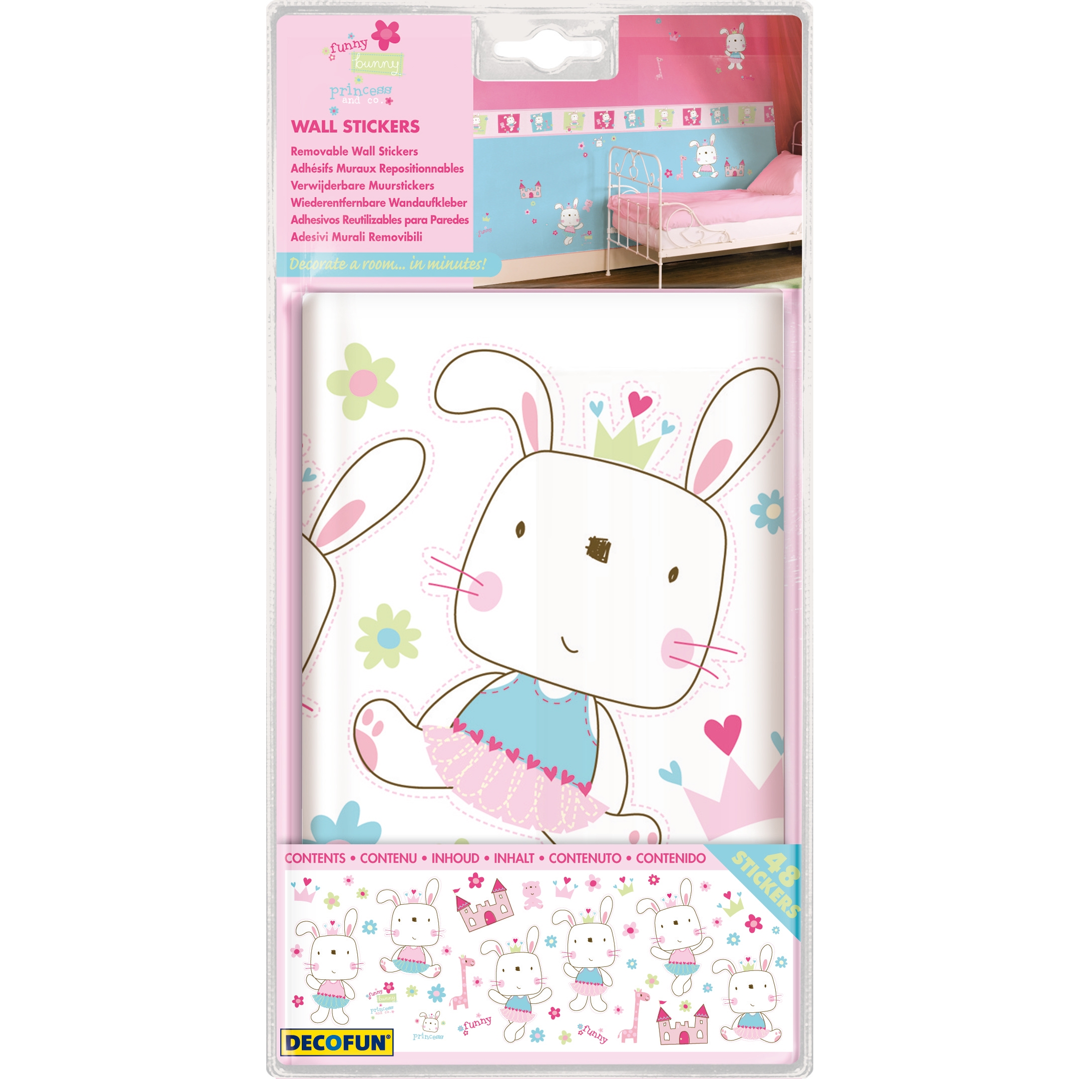 Funny Bunny Wandsticker - Decofun Funny Bunny Wandsticker - Decofun - Produktbild 2