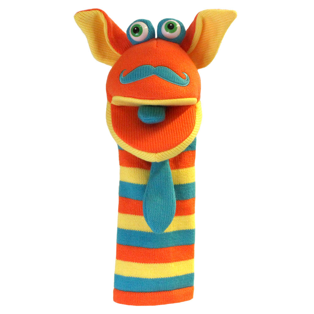 Monster sock hand puppet Mango with sound - Puppet Company