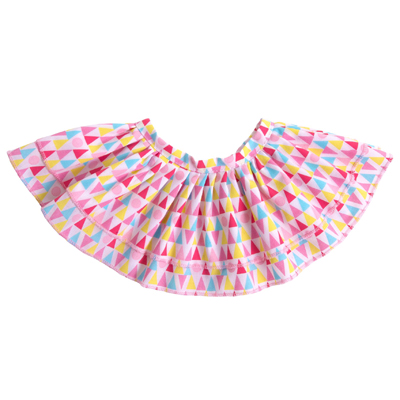 Change of clothes for Rubens dolls: swinging skirt with colourful triangle pattern