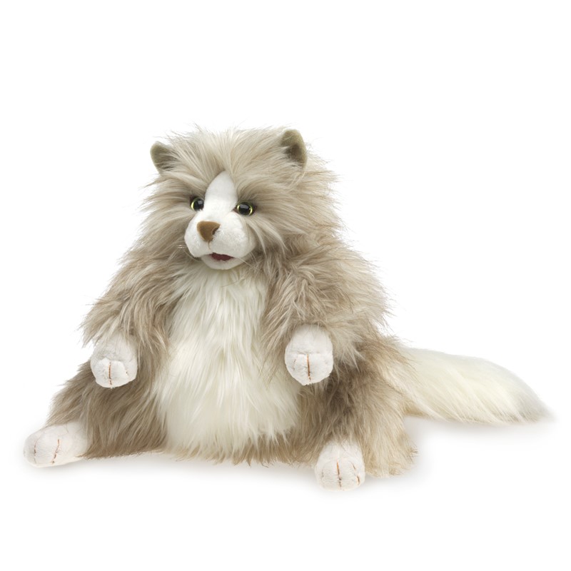 Folkmanis hand puppet fluffy cat