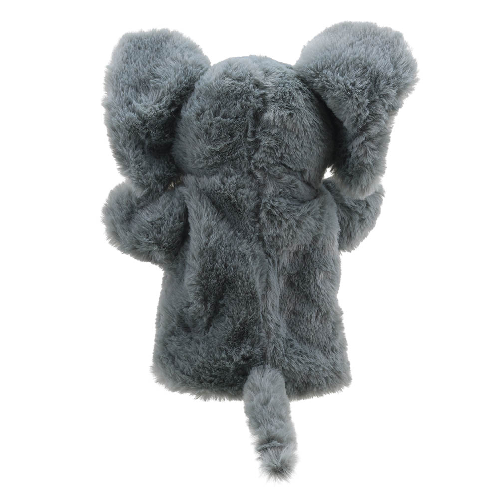 The Puppet Company Handpuppe Elefant, Rückansicht mit großen Ohren und herabhängendem Schwanz