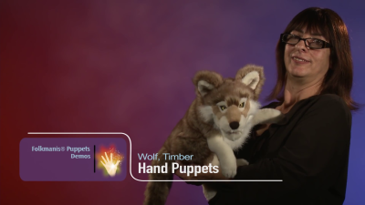 Folkmanis Grey Wolf Hand Puppet Demo