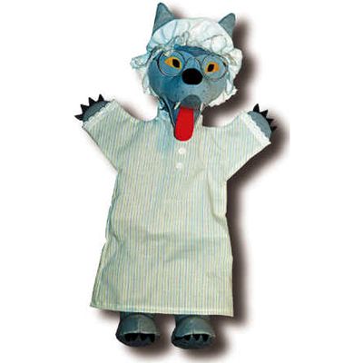 Kasperlepuppe Wolf verkleidet (klein) - munabo Handpuppe