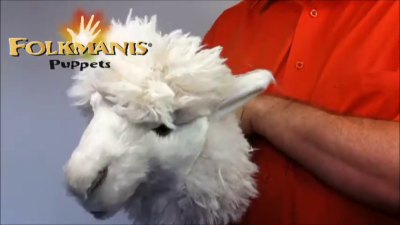 Folkmanis Handpuppe Alpaka (Stage Puppet) Demo 2
