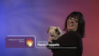 Folkmanis Grunting Pig Hand Puppet Demo