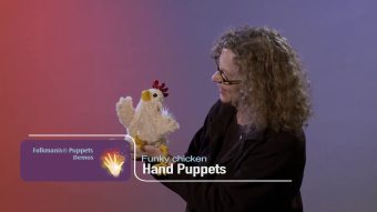 Folkmanis Handpuppe Lustiges Huhn Demo