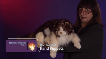 Folkmanis Ragdoll Cat Hand Puppet Demo