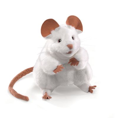 Folkmanis Handpuppe weiße Maus
