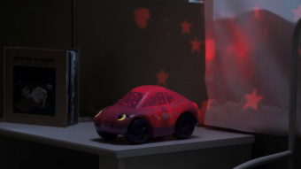 Twilight Carz - Farbe pink hearts - cloud b LED Nachtlicht Demo