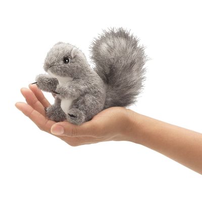 Folkmanis Fingerpuppe mini Eichhörnchen, grau