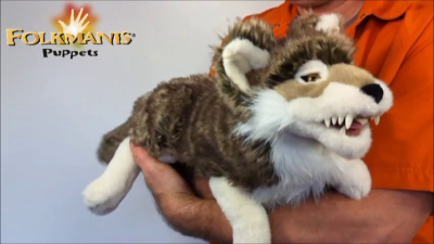 Folkmanis Grey Wolf Hand Puppet Demo 2