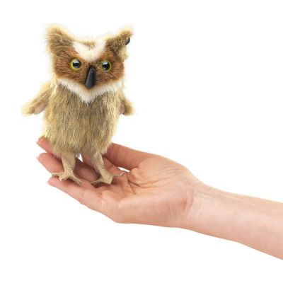 Folkmanis Mini Great Horned Owl Finger Puppet