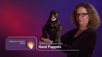 Folkmanis Handpuppe kleiner Tyrannosaurus Rex Demo