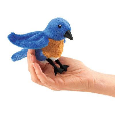 Folkmanis Fingerpuppe mini Hüttensänger-Vogel (blau)