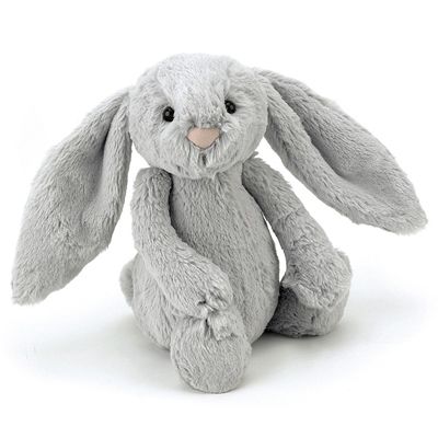 Jellycat Kuscheltier Hase - Bashful Silver Bunny Little (Plüschtier)