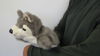 Folkmanis Little Wolf Hand Puppet (Small Stage Puppet) Demo