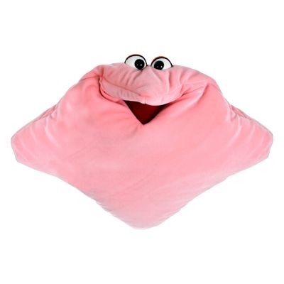 Living Puppets kissing pillow pink