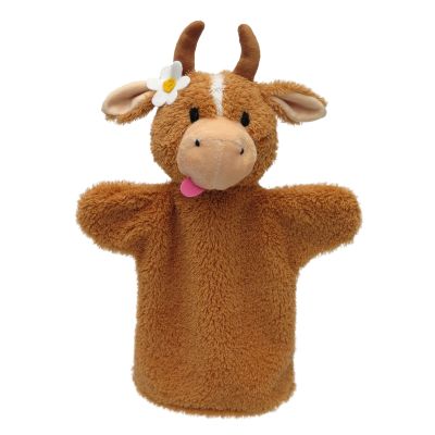 Kasperlepuppe Kuh mit Blume - munabo Handpuppe