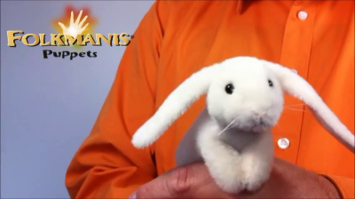 Folkmanis Fingerpuppe mini Hängeohrhase Demo 2