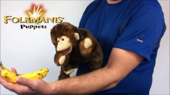 Folkmanis Handpuppe Affe Demo 2