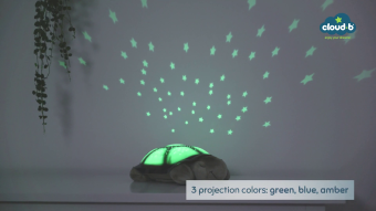 Twilight Turtle magic LED night light - classic mocha - by cloud b Demo