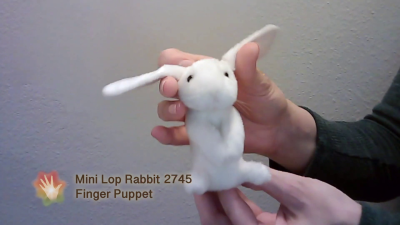 Folkmanis Fingerpuppe mini Hängeohrhase Demo