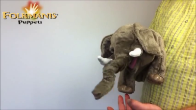 Folkmanis Elephant Hand Puppet (Stage Puppet) Demo 2