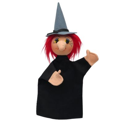 Kasperlepuppe Hexe (schwarz) - munabo Handpuppe