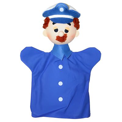 Kasperlepuppe Polizist (blau) - munabo Handpuppe