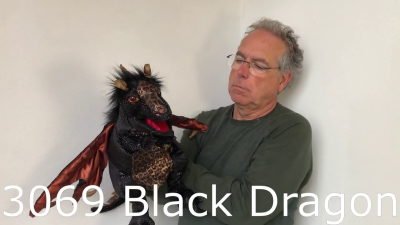 Folkmanis Handpuppe schwarzer Drache Demo 2
