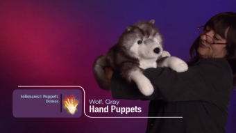 Folkmanis Timber Wolf Hand Puppet Demo