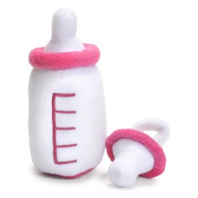 Babyflasche und Nuckel rosa für Puppen von Rubens Barn