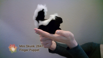 Folkmanis Fingerpuppe mini Stinktier Demo